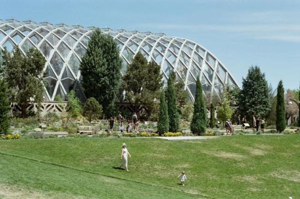 People in a botanical garden in Colorado